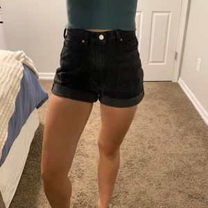 BDG Black Denim Shorts